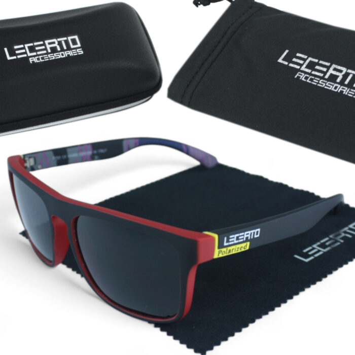 OKULARY PRZECIWSŁONECZNE POLARYZACYJNE UV400 LECERTO ZESTAW - obrazek 1