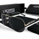 Okulary przeciwsłoneczne polaryzacyjne UV400 LECERTO AVIATOR 8725 ZESTAW