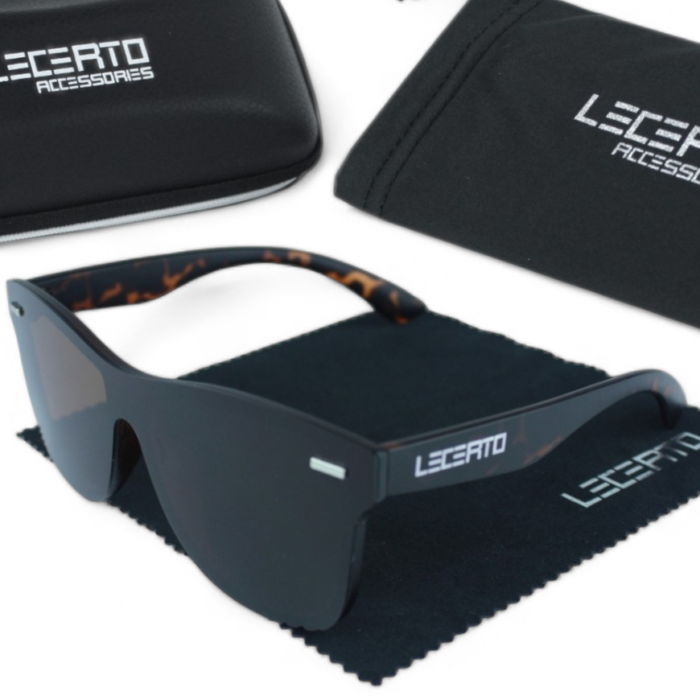 OKULARY PRZECIWSŁONECZNE POLARYZACYJNE UV400 LECERTO ZESTAW - obrazek 1