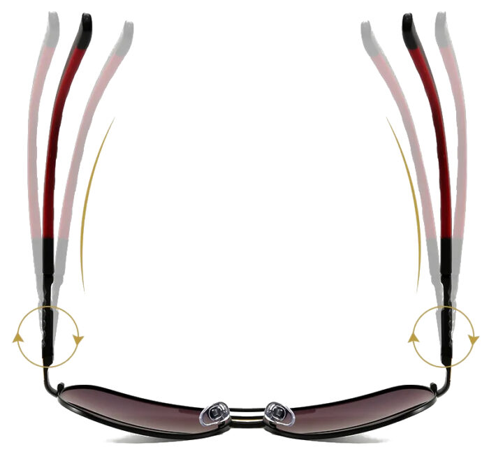 Okulary przeciwsłoneczne polaryzacyjne UV400 LECERTO AVIATOR 8725 ZESTAW - obrazek 5