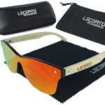 OKULARY PRZECIWSŁONECZNE DREWNIANE UV400 LECERTO ZESTAW