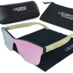 OKULARY PRZECIWSŁONECZNE DREWNIANE UV400 LECERTO ZESTAW