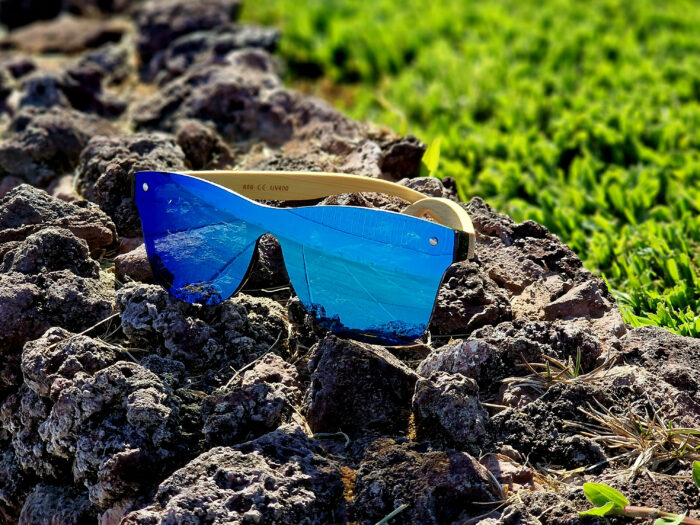 OKULARY PRZECIWSŁONECZNE DREWNIANE UV400 LECERTO ZESTAW - obrazek 5