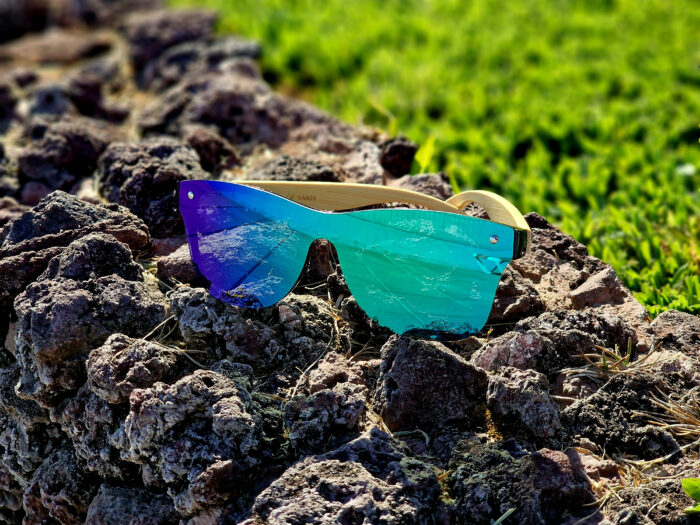 OKULARY PRZECIWSŁONECZNE DREWNIANE UV400 LECERTO ZESTAW - obrazek 5