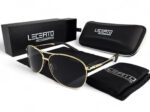 OKULARY PRZECIWSŁONECZNE POLARYZACYJNE UV400 LECERTO AVIATOR ZESTAW - obrazek 7