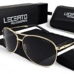 OKULARY PRZECIWSŁONECZNE POLARYZACYJNE UV400 LECERTO AVIATOR ZESTAW