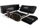 OKULARY PRZECIWSŁONECZNE POLARYZACYJNE UV400 LECERTO AVIATOR ZESTAW - obrazek 7
