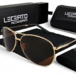 OKULARY PRZECIWSŁONECZNE POLARYZACYJNE UV400 LECERTO AVIATOR ZESTAW