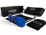 OKULARY PRZECIWSŁONECZNE POLARYZACYJNE UV400 LECERTO AVIATOR ZESTAW - obrazek 7