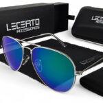 OKULARY PRZECIWSŁONECZNE POLARYZACYJNE UV400 LECERTO AVIATOR ZESTAW