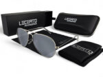 OKULARY PRZECIWSŁONECZNE POLARYZACYJNE UV400 LECERTO AVIATOR ZESTAW - obrazek 5