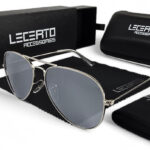 OKULARY PRZECIWSŁONECZNE POLARYZACYJNE UV400 LECERTO AVIATOR ZESTAW