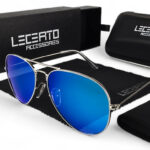 OKULARY PRZECIWSŁONECZNE POLARYZACYJNE UV400 LECERTO AVIATOR ZESTAW