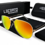 OKULARY PRZECIWSŁONECZNE POLARYZACYJNE UV400 LECERTO AVIATOR ZESTAW