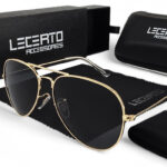 OKULARY PRZECIWSŁONECZNE POLARYZACYJNE UV400 LECERTO AVIATOR ZESTAW