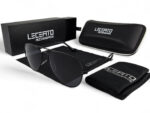 OKULARY PRZECIWSŁONECZNE POLARYZACYJNE UV400 LECERTO AVIATOR ZESTAW - obrazek 5