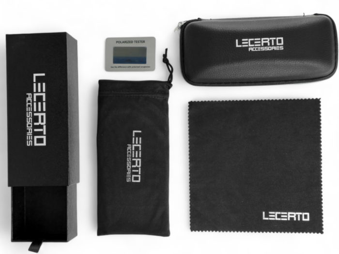 OKULARY PRZECIWSŁONECZNE POLARYZACYJNE UV400 LECERTO AVIATOR ZESTAW - obrazek 4