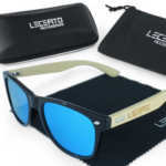 OKULARY PRZECIWSŁONECZNE DREWNIANE UV400 LECERTO ZESTAW
