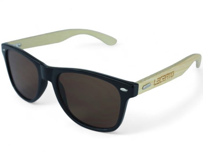 OKULARY PRZECIWSŁONECZNE DREWNIANE UV400 LECERTO ZESTAW - obrazek 3