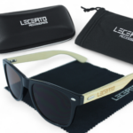 OKULARY PRZECIWSŁONECZNE DREWNIANE UV400 LECERTO ZESTAW