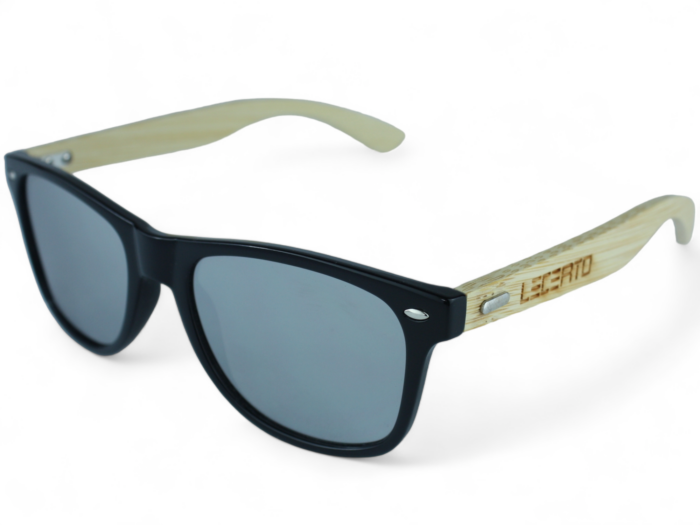 OKULARY PRZECIWSŁONECZNE DREWNIANE UV400 LECERTO ZESTAW - obrazek 3