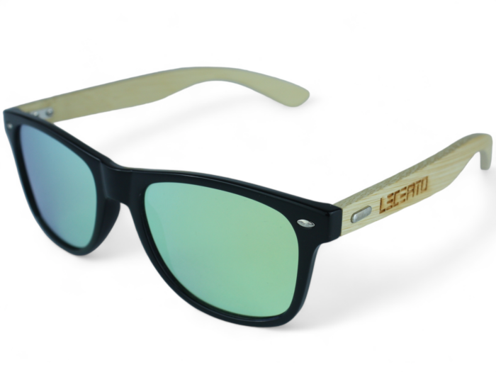 OKULARY PRZECIWSŁONECZNE DREWNIANE UV400 LECERTO ZESTAW - obrazek 3