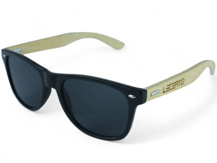 OKULARY PRZECIWSŁONECZNE DREWNIANE UV400 LECERTO ZESTAW - obrazek 3