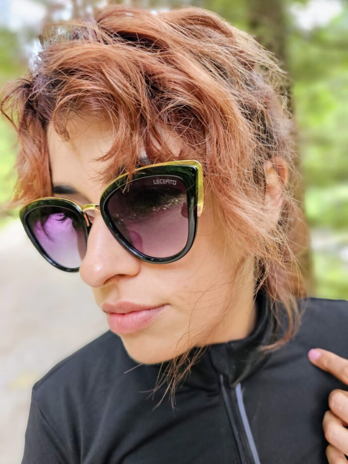 OKULARY PRZECIWSŁONECZNE DAMSKIE KOCIE UV400 LECERTO ZESTAW - obrazek 6