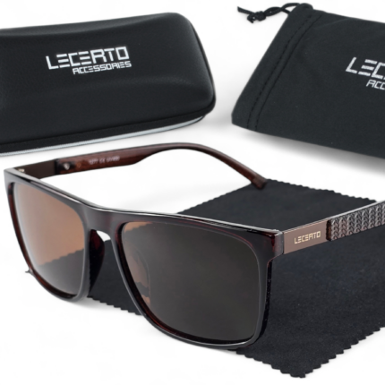 OKULARY PRZECIWSŁONECZNE POLARYZACYJNE UV400 LECERTO ZESTAW