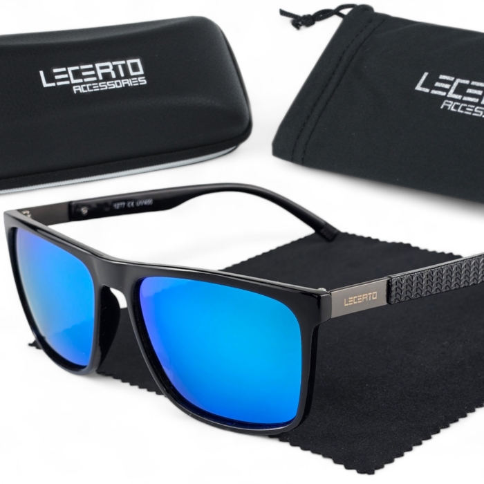 OKULARY PRZECIWSŁONECZNE POLARYZACYJNE UV400 LECERTO ZESTAW - obrazek 1