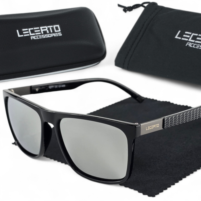 OKULARY PRZECIWSŁONECZNE POLARYZACYJNE UV400 LECERTO ZESTAW - obrazek 1