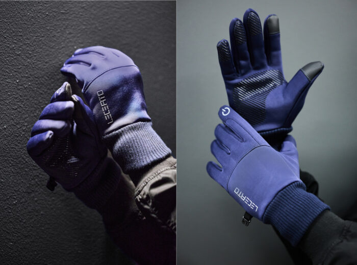 Zimowe rękawiczki dotykowe wodoodporne Lecerto - obrazek 5