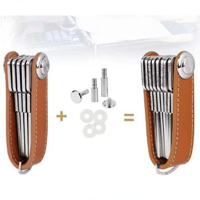 LECERTO SKÓRZANY ORGANIZER BRELOK ETUI NA KLUCZE SKÓRA NATURALNA PREMIUM - obrazek 7