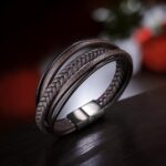 SKÓRZANA PERSONALIZOWANA BRANSOLETKA PLECIONA MĘSKA RZEMIEŃ SKÓRA NATURALNA PREMIUM GRAWER GRATIS - obrazek 2