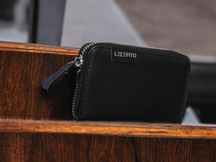 Etui antykradzieżowe skórzane na klucze z wkładką antykradzieżową na karty RFID LECERTO - obrazek 5