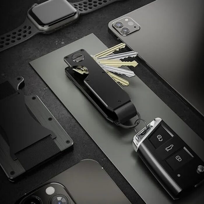 LECERTO ALUMINIOWE ETUI BRELOK NA KLUCZE NIEBIESKI CARBON - obrazek 9