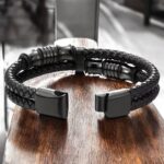 SKÓRZANA PERSONALIZOWANA BRANSOLETKA PLECIONA MĘSKA RZEMIEŃ SKÓRA NATURALNA PREMIUM GRAWER GRATIS - obrazek 9