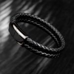 SKÓRZANA PERSONALIZOWANA BRANSOLETKA PLECIONA MĘSKA RZEMIEŃ SKÓRA NATURALNA PREMIUM GRAWER GRATIS - obrazek 8