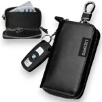 Etui antykradzieżowe skórzane na klucze z wkładką antykradzieżową na karty RFID LECERTO