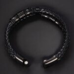 SKÓRZANA PERSONALIZOWANA BRANSOLETKA PLECIONA MĘSKA RZEMIEŃ SKÓRA NATURALNA PREMIUM GRAWER GRATIS - obrazek 8