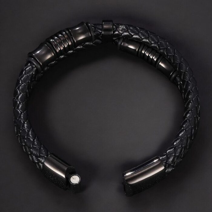 SKÓRZANA PERSONALIZOWANA BRANSOLETKA PLECIONA MĘSKA RZEMIEŃ SKÓRA NATURALNA PREMIUM GRAWER GRATIS - obrazek 8