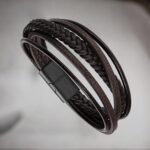 SKÓRZANA PERSONALIZOWANA BRANSOLETKA PLECIONA MĘSKA RZEMIEŃ SKÓRA NATURALNA PREMIUM GRAWER GRATIS - obrazek 5