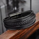 SKÓRZANA PERSONALIZOWANA BRANSOLETKA PLECIONA MĘSKA RZEMIEŃ SKÓRA NATURALNA PREMIUM GRAWER GRATIS - obrazek 4