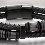 SKÓRZANA PERSONALIZOWANA BRANSOLETKA PLECIONA MĘSKA RZEMIEŃ SKÓRA NATURALNA PREMIUM GRAWER GRATIS - obrazek 7