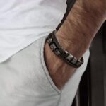 SKÓRZANA PERSONALIZOWANA BRANSOLETKA PLECIONA MĘSKA RZEMIEŃ SKÓRA NATURALNA PREMIUM GRAWER GRATIS - obrazek 5