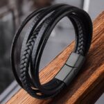 SKÓRZANA PERSONALIZOWANA BRANSOLETKA PLECIONA MĘSKA RZEMIEŃ SKÓRA NATURALNA PREMIUM GRAWER GRATIS - obrazek 7