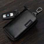 Etui antykradzieżowe skórzane na klucze z wkładką antykradzieżową na karty RFID LECERTO - obrazek 2