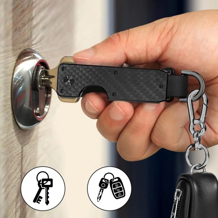 LECERTO ALUMINIOWE ETUI BRELOK NA KLUCZE CARBON - obrazek 4