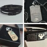 SKÓRZANA PERSONALIZOWANA BRANSOLETKA PLECIONA MĘSKA RZEMIEŃ SKÓRA NATURALNA PREMIUM GRAWER GRATIS - obrazek 11