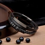 SKÓRZANA BRANSOLETKA PLECIONA MĘSKA REGULOWANA PREMIUM - obrazek 5